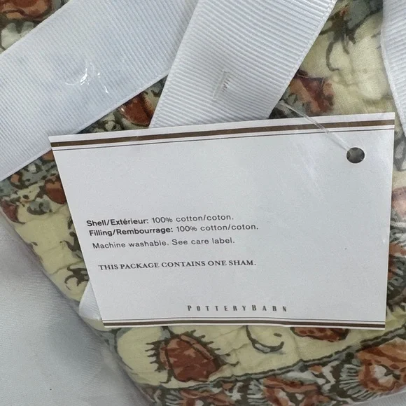 Pottery Barn Josie Kalimkari Shams Set of 2 Standard Size Boho Floral Print